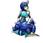  ass big_ass capcom femdom helmet huge_ass humiliation looking_back mega_man mermaid monster_girl rockman sitting sitting_on_face sitting_on_person splash_woman tail 