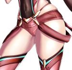  1girl close-up covered_navel head_out_of_frame highres hksicabb homura_(xenoblade_2) short_shorts shorts skindentation solo thighhighs thighs xenoblade_(series) xenoblade_2 