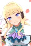  1girl blonde_hair blue_eyes capelet cloak elf highres kodama_(koda_mat) pointy_ears princess_connect! princess_connect!_re:dive sasaki_saren 