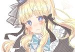  1girl blonde_hair blue_eyes cosakare hat mini_hat mini_top_hat pointy_ears princess_connect! princess_connect!_re:dive rubber_band sasaki_saren top_hat 