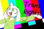  3:2 anthro asriel_dreemurr bovid caprine clothing goat hi_res hopefulsparks male mammal shirt shitpost smpte_color_bars solo topwear undertale video_games young 