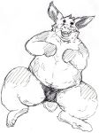  2012 anthro bara_29 belly bulge clothing hi_res kemono lagomorph leporid male mammal overweight overweight_male rabbit simple_background solo underwear white_background 
