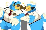  animal_crossing anthro avian bird blush columbid dodo eyewear hyaku_(artist) male necktie nintendo orville_(animal_crossing) overweight smile sunglasses video_games wilbur_(animal_crossing) 