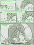  3:4 comic_page dragon embarrassed fenalia feral genitals hi_res hypodrake male nature penis sketch_page solo steed text 