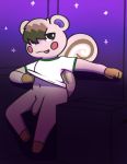  animal_crossing anthro bottomless clothed clothing genitals male mammal marshal_(animal_crossing) ncpk nintendo penis presenting rodent sciurid solo video_games 