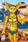  abs alien anthro clothing harness hi_res iudicium86 lombax male mammal mechanic muscular nipples pecs ratchet ratchet_and_clank solo tongue tools underwear video_games wrench 