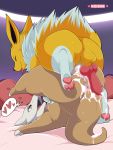  &lt;3 3:4 absurd_res after_sex anus backsack balls bodily_fluids butt cum cum_in_pussy cum_inside duo eeveelution female feral genital_fluids genitals hi_res interspecies jolteon knot male male/female marowak nikkibunn nintendo penis perineum pink_anus pink_penis pok&eacute;mon pok&eacute;mon_(species) pussy sex sweat tongue tongue_out video_games yellow_balls yellow_perineum 