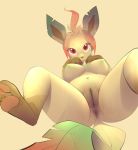  &lt;3 &lt;3_eyes 2020 anthro anus b-epon breasts butt canid canine eeveelution female fur genitals hair hi_res leafeon looking_at_viewer mammal navel nintendo nipples nude pawpads paws pok&eacute;mon pok&eacute;mon_(species) pov_ass pussy red_eyes smile solo tongue tongue_out tuft under_boob video_games 