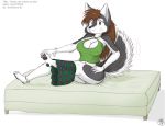  anklet bottomwear bracelet breasts canid canine canis cleavage clothed clothing domestic_dog female geckoguy123456789 hair husky jewelry leokitsune mammal nordic_sled_dog skirt smile solo spitz 