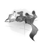 1:1 anthro belt bottomwear canid canine claws clothed clothing disney eyes_closed fox fully_clothed greyscale lying mammal monochrome necktie nick_wilde on_back pants pawpads police_uniform red_fox samur_shalem shirt sleeping solo toe_claws topwear uniform zootopia 