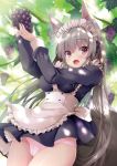  animal_ears cameltoe digital_version kitsune maid pantsu tateha 