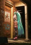  ass cum garter hatsune_miku headphones heels kvpk5428 leotard see_through tagme tattoo thighhighs torn_clothes vibrator vocaloid 