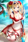  bikini breast_hold garter granblue_fantasy megane sukusuku_1 swimsuits weapon zeta_(granblue_fantasy) 