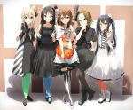  akiyama_mio dress guitar hirasawa_yui k-on! kotobuki_tsumugi lolita_fashion nakano_azusa pentagon_(railgun_ky1206) tainaka_ritsu thighhighs 