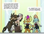  2020 anthro arthropod bovid bovine changeling clothing dialogue dragon english_text friendship_is_magic mammal my_little_pony ocellus_(mlp) school_uniform smolder_(mlp) text toonbat uniform yak 