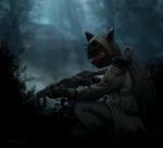 amarihel anthro canid canine clothed clothing duo female gun holding_(disambiguation) holding_object holding_weapon mammal military ranged_weapon s.t.a.l.k.e.r. video_games vix_(blackhunt) weapon 