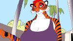  16:9 absurd_res anthro big_breasts breasts colored_nails female hi_res huge_breasts iniki_the_tiger meandandrewthefox nails solo widescreen 