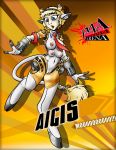  4_breasts aigis_(persona) alternate_species animal_humanoid atlus blonde_hair blue_eyes bovid bovid_humanoid bovine bovine_humanoid breasts cattle_humanoid female genitals hair hi_res hooves humanoid looking_down machine mammal mammal_humanoid megami_tensei megami_tensei_persona multi_breast naga_(artist) nipples pussy robot solo surprise video_games 