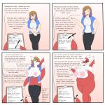  1:1 2019 anthro big_breasts breast_expansion breasts brown_hair comic dialogue drpolice duo english_text eyewear female glasses hair hi_res huge_breasts human human_to_anthro identity_death interspecies latias legendary_pok&eacute;mon mammal mind_control nintendo nipples nude overweight pok&eacute;mon pok&eacute;mon_(species) pok&eacute;philia smile species_transformation standing text transformation twinning video_games weight_gain 