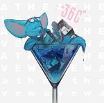  alcohol anthro beverage canid canine claws cocktail daria_arbuz eyewear fennec fox glasses ice mammal open_mouth pawpads paws simple_background solo teeth text tongue 