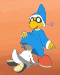  &lt;3 2018 blush claws clothing duo eyewear footwear glasses hand_on_head hat headgear headwear hi_res kneeling looking_pleasured magikoopa male male/male mario_bros nintendo open_mouth oral robe rope shirt shoes standing tailwag tongue tongue_out topwear ultilix under_clothes video_games yoshi 