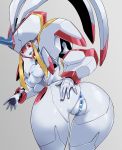  anus breasts butt censored clitoris darling_in_the_franxx female genitals hand_on_butt humanoid looking_at_viewer machine pinup pochincoff pose presenting presenting_hindquarters pussy robot robot_humanoid simple_background solo strelizia studio_trigger white_background 