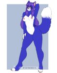  anthro canid canine female fox hi_res mammal pinup pinup_pose pose solo toast435 toast435_(artist) 