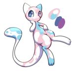  alternate_color blue_eyes commentary creature english_commentary full_body gen_1_pokemon heterochromia highres maplesquidarts mew no_humans pokemon pokemon_(creature) purple_eyes solo transparent_background 