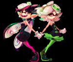  &lt;3 2015 animal_humanoid beauty_mark boots callie_(splatoon) cephalopod cephalopod_humanoid clothing cousins delano-laramie duo ear_piercing ear_ring fangs female footwear gloves hand_holding handwear humanoid humanoid_pointy_ears inkling marie_(splatoon) marine marine_humanoid mollusk mollusk_humanoid nintendo open_mouth open_smile piercing pose pseudo_hair smile splatoon tentacle_hair tentacles video_games yellow_eyes 