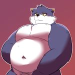  1:1 2020 anthro belly canid canine canis domestic_dog hi_res kemono male mammal moobs navel nude overweight overweight_male pubes re_jin37 simple_background solo 