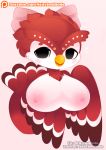  accessory animal_crossing anthro avian big_breasts bird breasts celeste_(animal_crossing) female hair_accessory hair_bow hair_ribbon looking_at_viewer nintendo owl presenting ribbons shy solo stitcheddolls video_games wings 