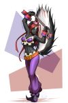  2020 2:3 absurd_res anthro belt bottomwear clothing cosplay eyes_closed female hi_res mammal mephitid mykegreywolf navel open_mouth pants risky_boots rope shantae_(series) skunk solo video_games wayforward 