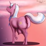  1:1 absurd_res animal_genitalia animal_pussy anus big_butt butt clear_sky_(mlp) clitoris equid equine_pussy female feral friendship_is_magic genitals hermaeus_xerxes hi_res horn looking_back mammal my_little_pony nipple_piercing nipples piercing pussy solo unicorn 
