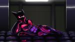  16:9 absurd_res clothing disturbulator glowing hi_res kronas rubber rubber_suit sergal shiny_(disambiguation) suit widescreen 