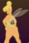  blonde_hair butt clothed clothing clothing_lift disney dress dress_lift fairy female green_eyes hair half-closed_eyes hi_res humanoid humanoid_pointy_ears lips lipstick looking_back makeup narrowed_eyes peter_pan rear_view red_lips red_lipstick seductive short_hair slb small_waist smile tinkerbell winged_humanoid wings 