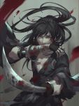  bandages blood dororo_(manga) hyakkimaru_(dororo) japanese_clothes qianjingya sword 