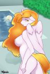  anthro breasts butt equid female hi_res horn hot_headed_clover mammal solo swimming_pool winged_unicorn wings 