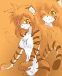  anthro felid feline female flora_(twokinds) green_eyes mammal pantherine silfeed_(artist) smile solo tiger twokinds webcomic 