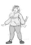  anthro ashwolves5 big_breasts breasts female gender_transformation hi_res humanoid mammal monochrome mouse murid murine rodent solo species_transformation transformation 