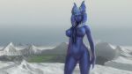  16:9 absurd_res alien alien_humanoid blue_body blue_skin breasts crossbow_pussycat female genitals hi_res humanoid nipples not_furry nude pussy solo standing star_wars togruta widescreen 
