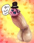  &lt;3 :3 absurd_res balls blitzdrachin bodily_fluids cat_ears_(disambiguation) clothing conditional_dnp disembodied_penis genital_fluids genitals hat headgear headwear hi_res humanoid_genitalia male painting penis penis_creature precum solo what 