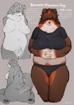  2020 anthro areola bebebebebe bernese_mountain_dog blush breasts butt canid canine canis clasped_hands clothed clothing domestic_dog female genitals hair_over_eyes hi_res japanese_text mammal molosser mountain_dog navel nipples nude pubes pussy signature simple_background slightly_chubby smile solo swiss_mountain_dog text translation_request 