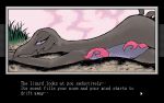  16:10 digital_media_(artwork) english_text female fog grass lizard nintendo nude pixel_(artwork) pok&eacute;mon pok&eacute;mon_(species) reptile salazzle scalie tanteisakana text video_games widescreen 