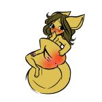  1:1 alpha_channel anthro anus blush bodily_fluids brown_hair butt crying embarrassed female gift hair jumpstart_games mammal neopet_(species) neopets nude pawpads pink_pawpads pussy_blush red_cheeks rodent sad sciurid solo spank_marks tears unknown_artist usul_(neopets) video_games 