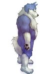  2008 anthro belly black_nose canid canine canis capcom darkstalkers jon_talbain kemono male mammal simple_background slightly_chubby solo video_games white_background wolf yamacha012 