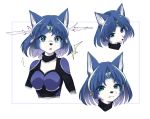  2020 accessory anthro blue_hair bodysuit breasts canid canine clothing female fox fur green_eyes hair hair_accessory krystal mammal namagakiokami nintendo open_mouth skinsuit smile solo star_fox tight_clothing video_games 