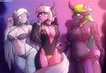  2018 anthro arthropod big_breasts bikini bra breasts changeling cleavage clothed clothing curved_horn equid equine fan_character female friendship_is_magic hi_res horn hybrid mammal marik_azemus34 mish_mosh_(oc) my_little_pony pterippus smile swimwear twisted_mind_(oc) underwear wings 