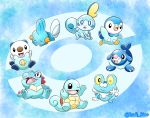  @kadi_hino amphibian avian beak black_eyes blue_background blue_body blue_eyes brown_eyes fangs fish freckles froakie lutrine mammal marine mudkip mustelid nintendo one_eye_closed open_mouth oshawott pink_nose pinniped piplup pok&eacute;mon pok&eacute;mon_(species) popplio reptile scalie seal shell simple_background sobble spikes squirtle teeth totodile video_games whiskers white_body wink yellow_sclera 