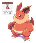  :3 artsy-rc commentary english_commentary flareon fusion gen_1_pokemon highres nidoqueen no_humans pokemon pokemon_(creature) signature simple_background solo standing white_background 