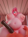  3:4 3d_(artwork) animal_genitalia animal_penis anthro big_breasts big_macintosh_(mlp) breasts cowgirl_position digital_media_(artwork) dominant_pov domination duo equine_penis female first_person_view friendship_is_magic genitals hand_on_penis hi_res looking_at_viewer male male/female my_little_pony on_top penis pinkie_pie_(mlp) sex slightly_chubby thick_penis thick_thighs toastii 